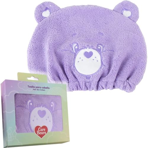 Toalla para Cabello Care Bears | Microfibra Suave Secado Rápido con Diseño de Ositos Cariñositos para Niñas y Mujeres
