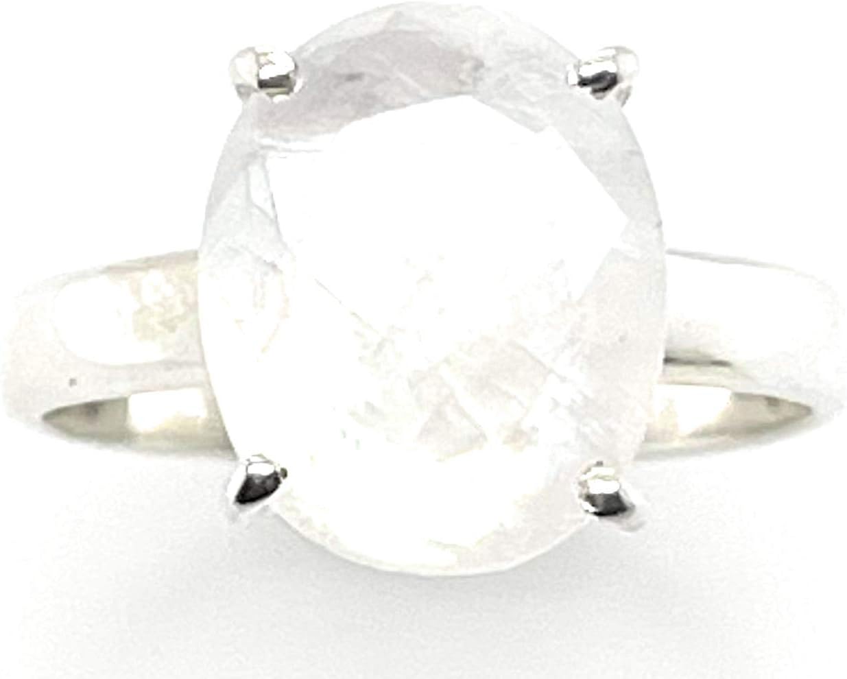 Natural Rainbow Moonstone 925 Sterling Silver Ring Size 6, 8, 9 - Image 8