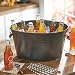 mDesign Champanera de acero inoxidable – Enfriador de botellas decorativo con asas...