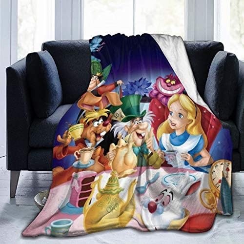 Tticus Cromwell Super Soft Fleece Blanket Alice in Wonderland Warm Bed Blanket Plush Blanket Lightweight Bed Throw…
