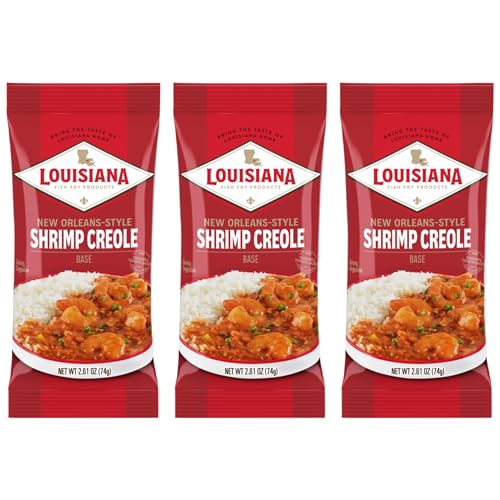 Louisiana New Orleans Style Shrimp Creole Base, 2.61oz (Pack of 3) - Classic New Orleans Flavor -...