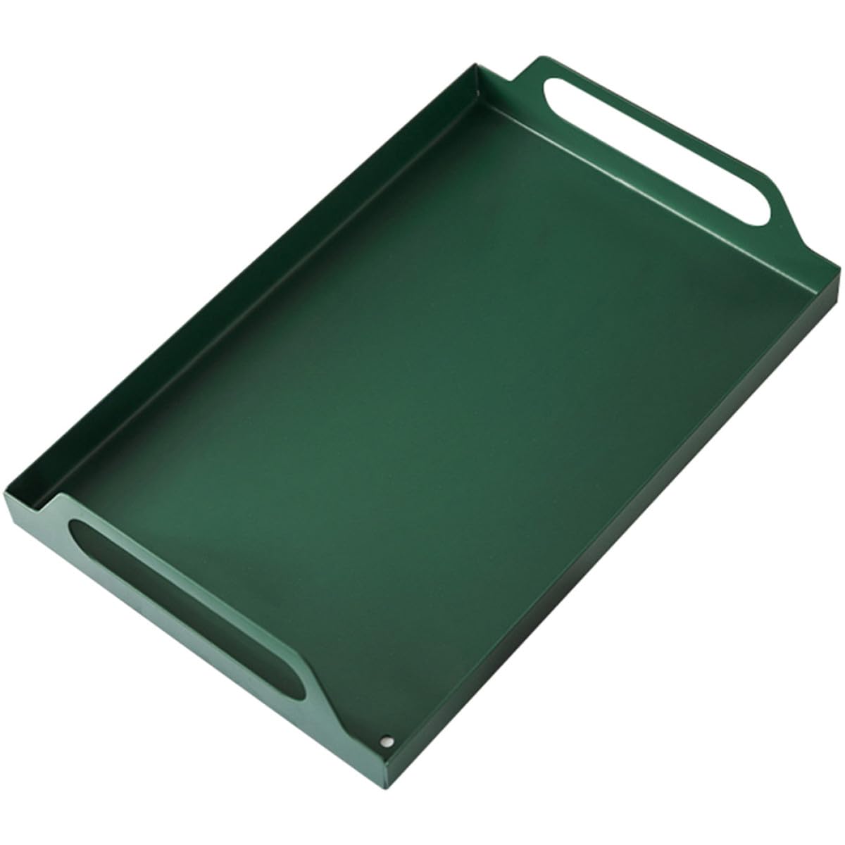 Bandeja Rectangular Color Verde para Servir Postres y Aperitivos con Asas de Hierro en Showers y Fiestas Navideñas