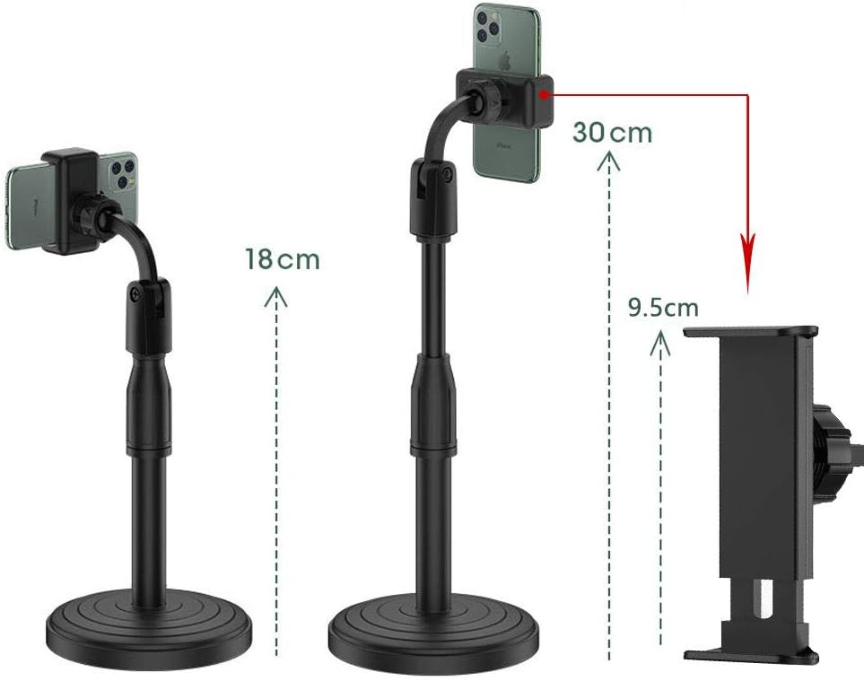 Rеvіеw Dіѕсоunt NIEDOUDOU[2021 Improved Cell Phone Holder for Live Stream/Watch Video/Hands Free,Adjustable Height&Angle,Stable Phone Holder for YouTube Photography,Compatible with iPhone/Android All Phones(Black)