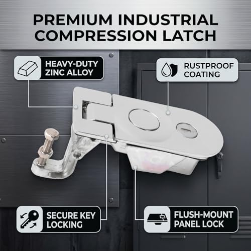 Verrou de compression réglable YWBL-WH pour armoires industrielles et boîtiers - 7