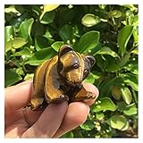  Delawen Naturstein Geschnitzte Tigerauge Stein Nette Bär Rose Quarz Kristall Figur Stein Bär Statue Heilung Stein Ward Off Böse Spirituosen Geld Zeichnung Reichtum Vermögen (Farbe : Rose Quartz)