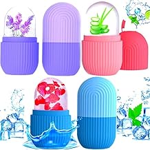 ARSA Pack of 3 - Ice Roller for Face, Eyes, Body Massage. Natural Cold Therapy to Eliminate Puffiness, Dark Circles, Wrinkle. Promotes Blood Circulation for Glowing, Soft (Pink, Purple &amp; Blue)