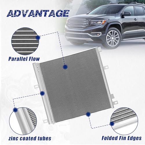 Image of Air Conditioning A /C Condenser Compatible with Cadillac XT5 / Chevrolet Blazer /GMC Acadia # 30043, 7-30043, 22999490, 84129805