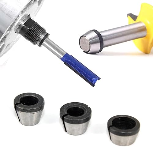 Miniatura 6 de Adaptador de pinza de recortadora de alta precisión, 0.236 in, 1/4 pulgadas, 0.315 in, adaptador de sujeción de portabrocas para grabado, máquina de