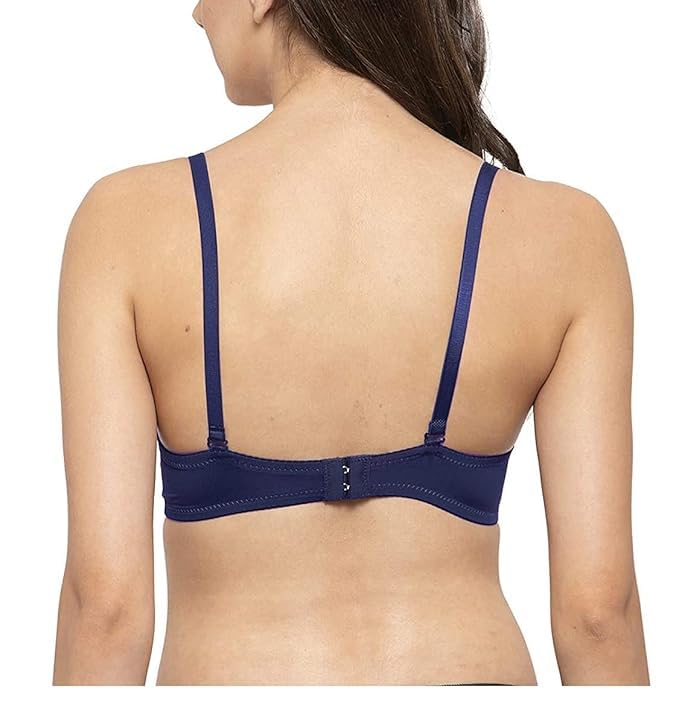 Image of Brachy Women's Every Day's Padded Underwired Demi Cup Bra T Shirt Padded Underwired Pushup Bra 85% Poly Cotton, 15% Elastane