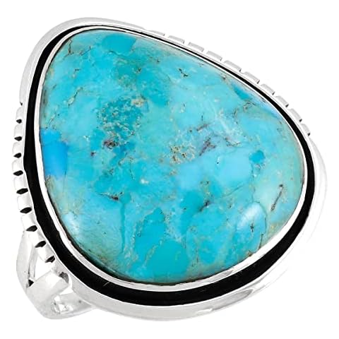 Turquoise Network Sterling Silver Ring Cover