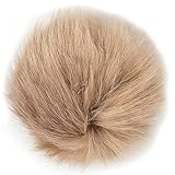 Kunstfell-Bommel Pelzbommel 8cm Fellbommel Kunstfellbommel Farbwahl, Farbe:braun