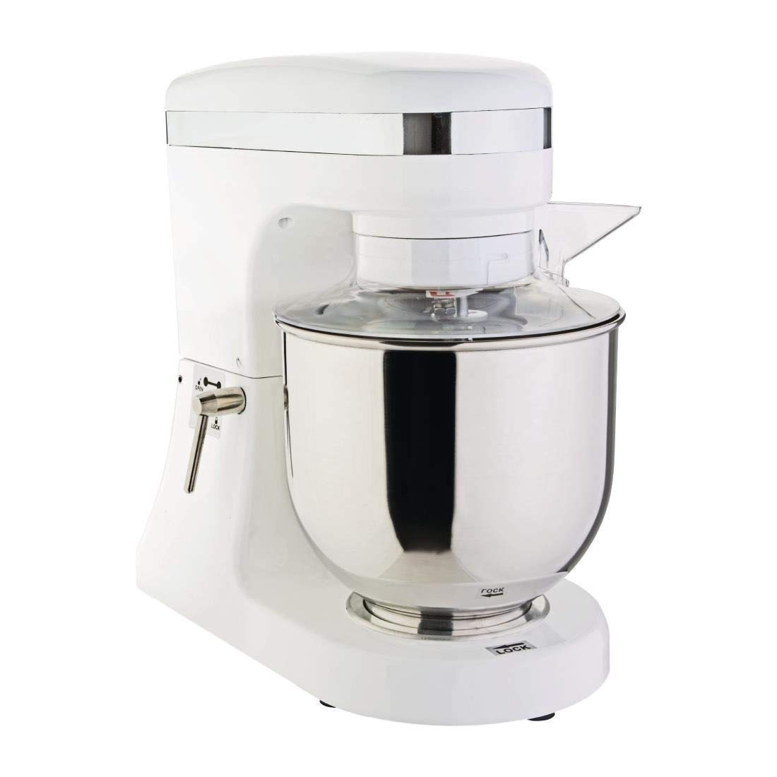 Buffalo -Buffalo Planetary Mixer 7 Litre White - Electric Cake Beater on White Stand for Pastry, Icing, Sauces or Dough DB266