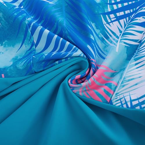 Image of GRACE KARIN Girls Long Sleeve Swimsuit Mermaid Bathing Suit Rash Guard Swimwear 4 Piece Size 5-12