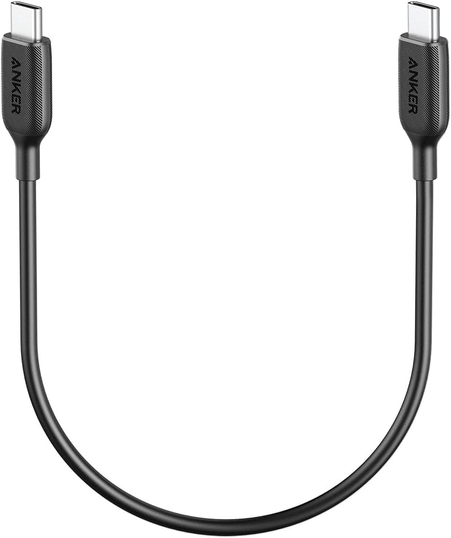 USB C to USB C Cable, Anker Powerline III USB-C to USB-C 2.0 Fast Charging Cord (1 ft), 60W Power Delivery PD Charging for Apple MacBook, iPad Pro 2020, Galaxy S10 Plus S9 S8 Plus, Pixel, and More