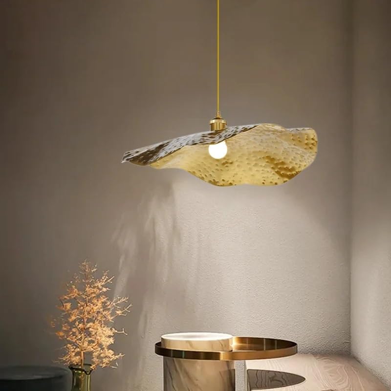 Lampe suspendue feuille de lotus 40cm pour transformer un salon sombre en espace chaleureux