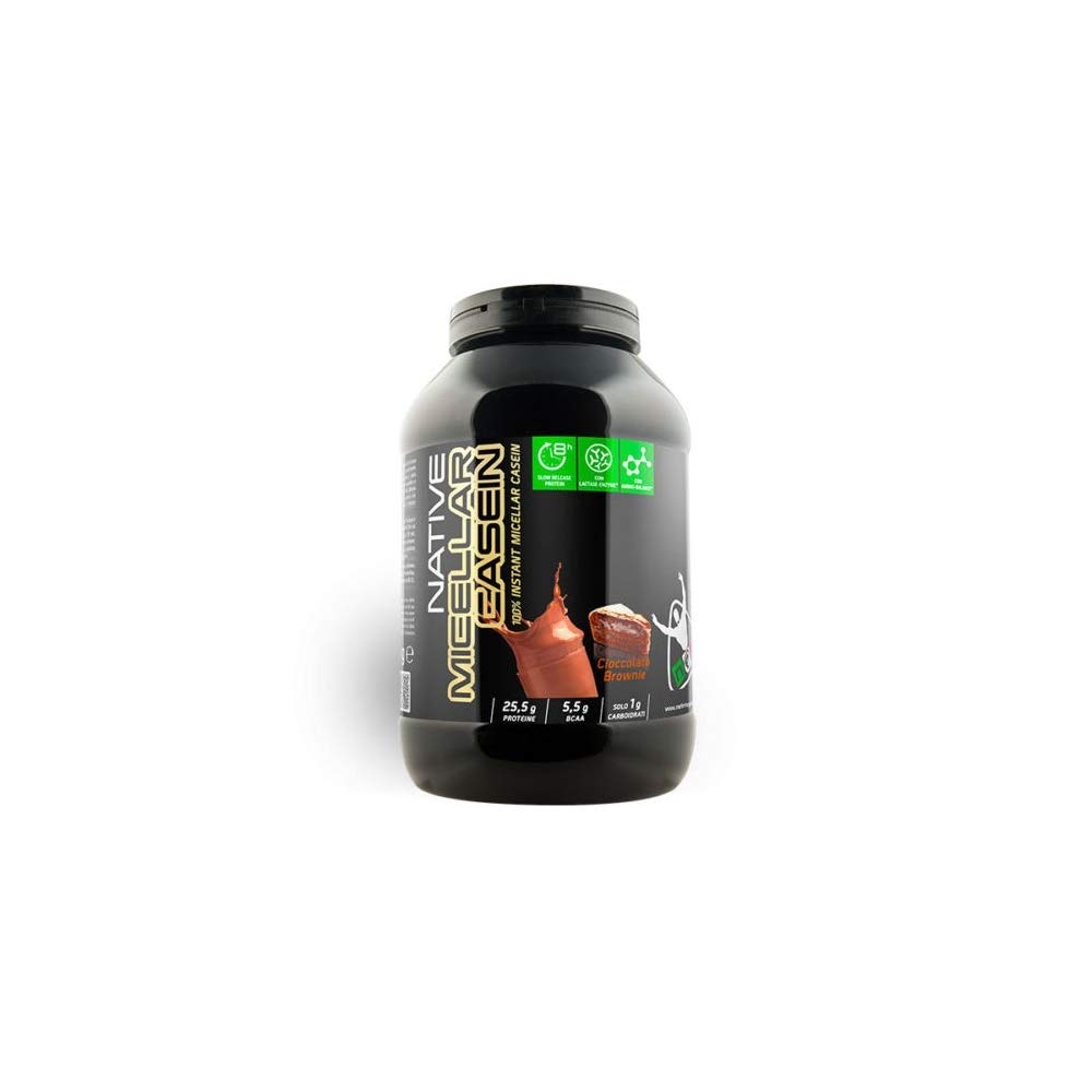 Net Integratori - PROTEINE NATIVE MICELLAR CASEIN - Caseina Micellare a Lento Rilascio (Cioccolato Brownie) 900 GRAMMI