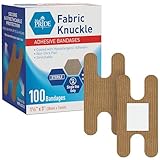 MED PRIDE 100 Sterile Fabric Fingertip, Finger, and Knuckle Bandages – Latex and Rubber Free Hypoallergenic, 1.5in X 3in