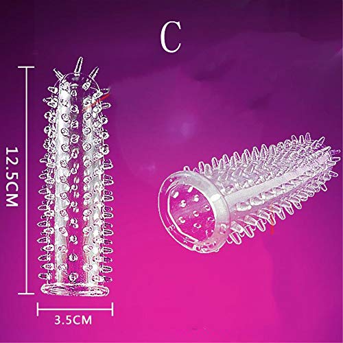 ペニスサック イボ付き シリコン製 スリーブ 夫婦 恋人 情趣グッズ アダルト グッズ 5点セット - 画像5