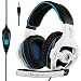 Produktbild [2018 Neueste version Xbox One Gaming Headset] SADES SA810 Over-Ear-Kopfhörer Stereo Gaming Headset mit Mikrofon Bass Lautstärkeregler für Xbox One / PS4 / PC / Laptop (Weiß)