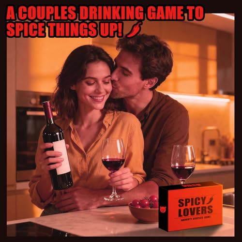 Laeroneth Couples Game for Date Night to Spice Things Up, Actually Fun Couple Drinking for Valentines Birthdays Couples Gift - Spicy Lovers