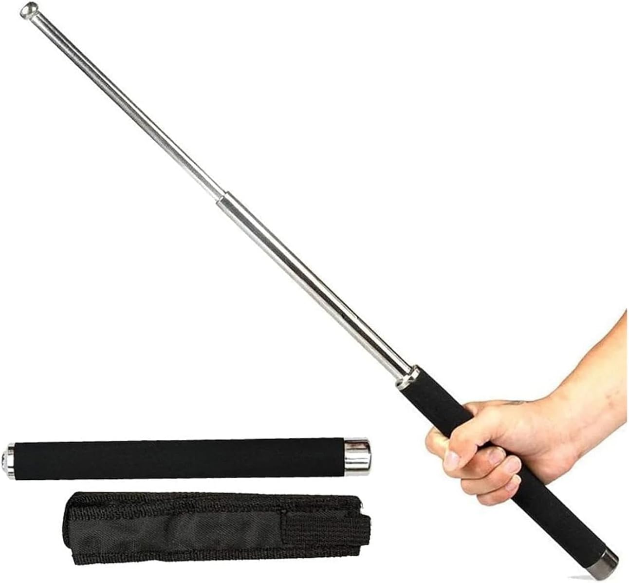 Thamada Mart Highest Grade Foldable Pointer Safty Stick | Hiking Stick with Nylon Bag for Men and Women with Professional Multitool Comfotable Grip Foldable Stick