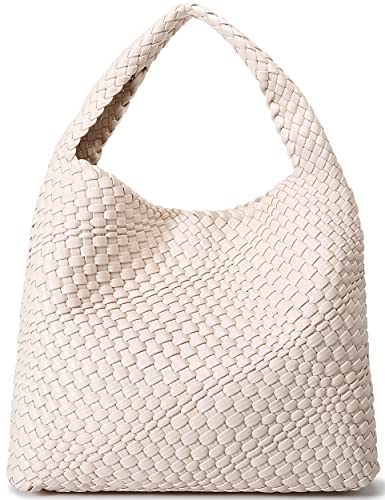 Image of Queenoris Fashion Hobo Bags for Women Top-handle Shoulder Bag Vegan Leather Purses Soft Summer Tote Bag | WOVEN