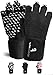 Alphachoice Performance Fitness Handschuhe Damen und Herren mit Handgelenkschutz - Trainingshandschuhe für Krafttraining, Bodybuilding, Gewichtheben (M, Schwarz)