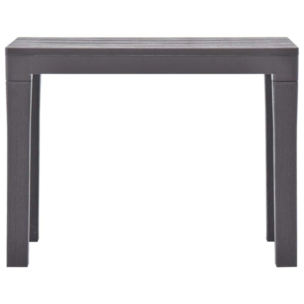vidaXL Lot de 2 Bancs de Jardin, Chaises de Parc, Sièges de Patio avec Lattes, Meubles de Terrasse, Banc d' Extérieur, Moka Plastique