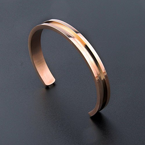 Zuo Bao Handstamped Inspirational Message Hair Tie Bracelet Stainless Steel Grooved Cuff Bangle For Women Girls #TOP4