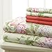 Spirit Linen Hotel 5Th Ave Prestige Home Collection 6 Piece Sheet Set, Queen, Rose Floral