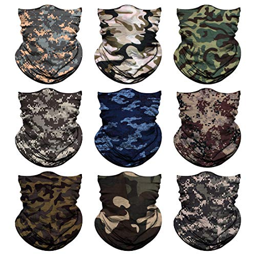 Image of Neck Gaiter for Men Women Headwear Bandana Head Wrap Face Scarf Mask Cover Warmer Balaclava-Seamless & Versatile