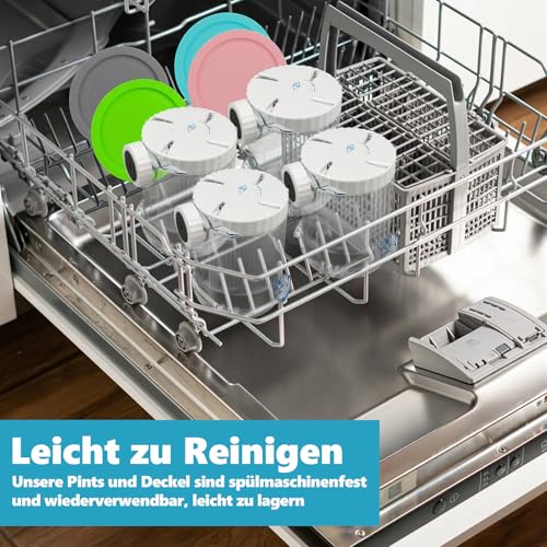 Nepfaivy Behälter für Ninja Swirl by Creami - 4er-Set Eiscremebecher und Deckel Kompatibel mit Ninja Creamy NC701EU NC700 Serie Eismaschinen, BPA-frei, Spülmaschinenfest