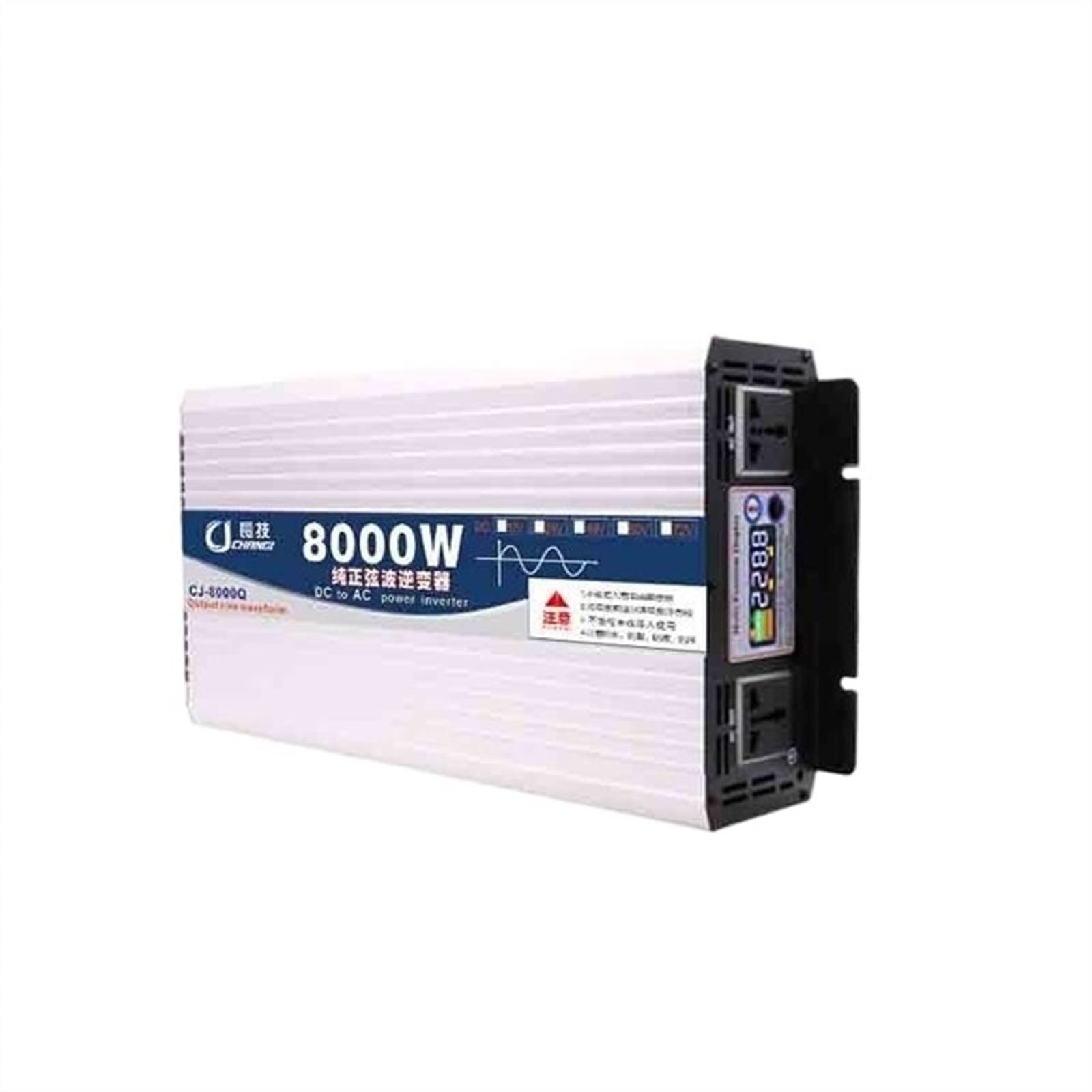 CUDTAPI Pure Sine Wave Inverter 1600W 2200W 2600W 3000W 4000W 5000W 6000W 7000w 8000w 12V/24V 48V 60V To 110/220 Voltage Power Converter USB Solar Inverter(8000W,60V,50HZ)