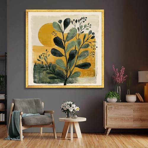 Illustration moderne de la nature et affiche décorative aux tons naturels