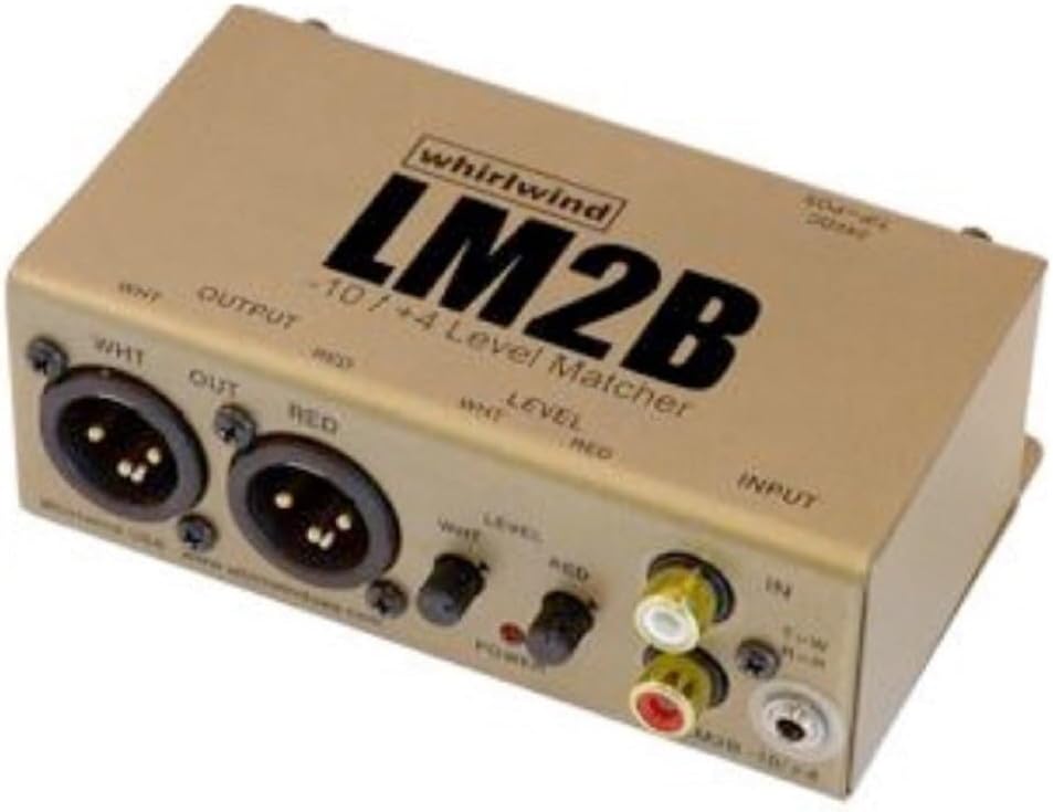 Whirlwind LM2B 2-Channel Unbalanced to Balanced Line Level Converter, 20Hz-20kHz Frequency Response, 100Ohms Balanced Output Impedance