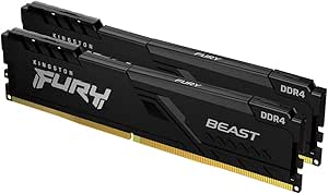 Kingston FURY Beast 64GB (2x32GB) 3200MHz DDR4 CL16 Desktop Memory Kit with 2 KF432C16BBK2/64
