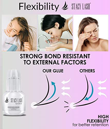 Stacy Lash SLS1118 Sensitive Eyelash Extension Glue Stacy Lash 0.17Fl.Oz/5Ml / 5-6 Sec Drying Time/Retention thumb #4