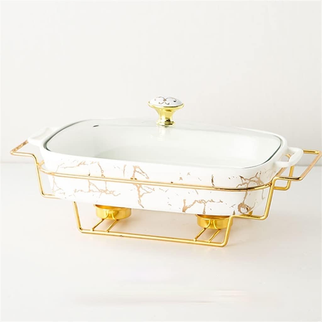 Hotpot Set Mini Hotpot Pot Holder Chafing Dish Buffet Pan Food Tray Warmer Camping Grill Table(Onecolor,Small)