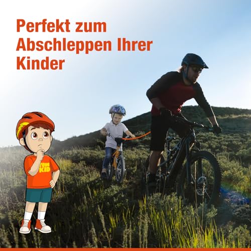 Meta Bike Fahrrad Abschleppseil für Kinder, 2.5M Abschleppsystem Zugseil, Traktionsseil Zugsystem Kinder & Erwachsene, Kinderfahrrad Mountainbike E-Bike Woom MTB