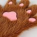 HAOAN Wolf Paw Gloves Faux Fur Cat Fingerless Mittens Winter Warm Cosplay Halloween Fancy Party Costume Accessories (gray01)