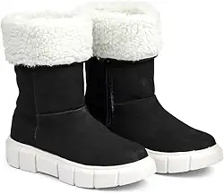 Bota de Inverno Feminina Aspen Oslo Cano Médio em Couro Nobuck