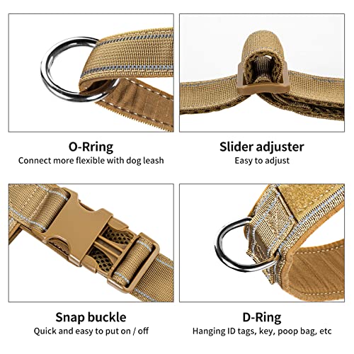 Annchwool No Pull Dog Harness With Soft Padded Handle,Reflective Strip Escape Proof And Quick Fit To Adjust Dog Harness,Easy For Training Walking For Small & Medium And Large Dog(Brown,S) #TOP2