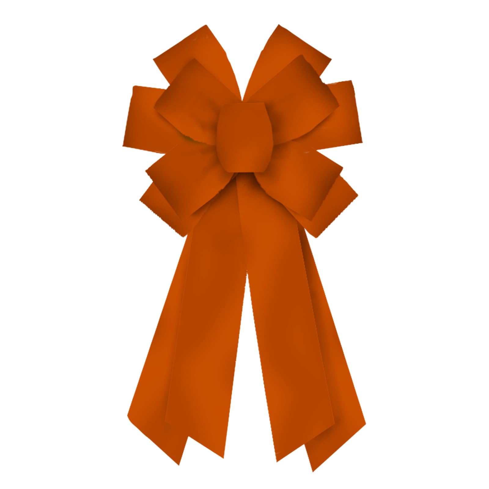 ABTOLS Large Orange Bow for Wreath, Fall Solid Wreath Autumn Bow for Front Door, Farmhouse Burlap Ornament Tree Topper for Thanksgiving Farm Indoor Outdoor Decor