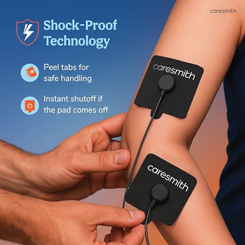 Image of Caresmith Charge Tens Massager for Pain Relief | Tens Machine for Physiotherapy | 8 Modes & 20 Intensities | USB C Fast Charge | Massage Machine For Body Pain |Electric Muscle Stimulator for Pain Relief