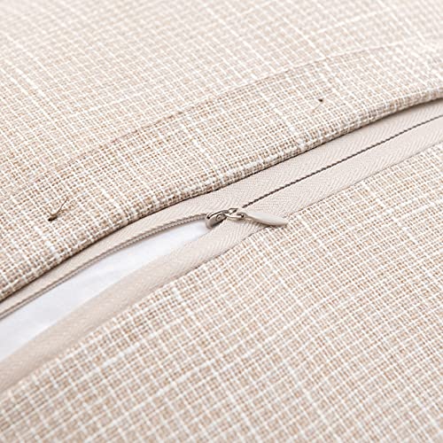 Pack Of 2 Burlap Linen Throw Pillow Covers With Buttons, Rustic Farmhouse Decorative Boho Lumbar Pillowcases Cushion Throw Pillows For Couch Sofa Living Room Outdoor Decor, Cream White, 12 X 20 Inch #TOP2