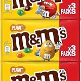 M&M'S PEANUT - Bonbons chocolat au lait et cacahuètes - 3 sachets de 45g...