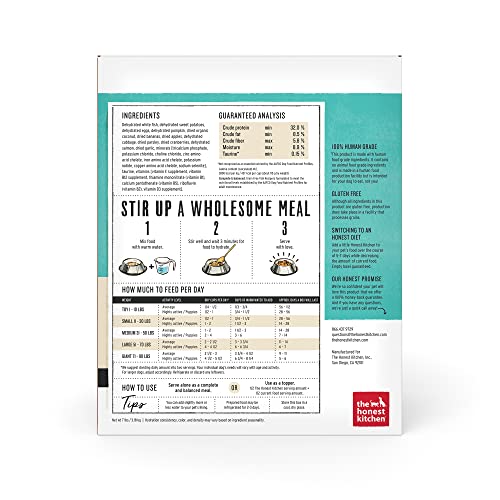 Image of The Honest Kitchen Human Grade Dehydrated Grain Free Dog Food - Complete Meal or Dog Food Topper - Fish 7 lb (Makes 28 lbs)