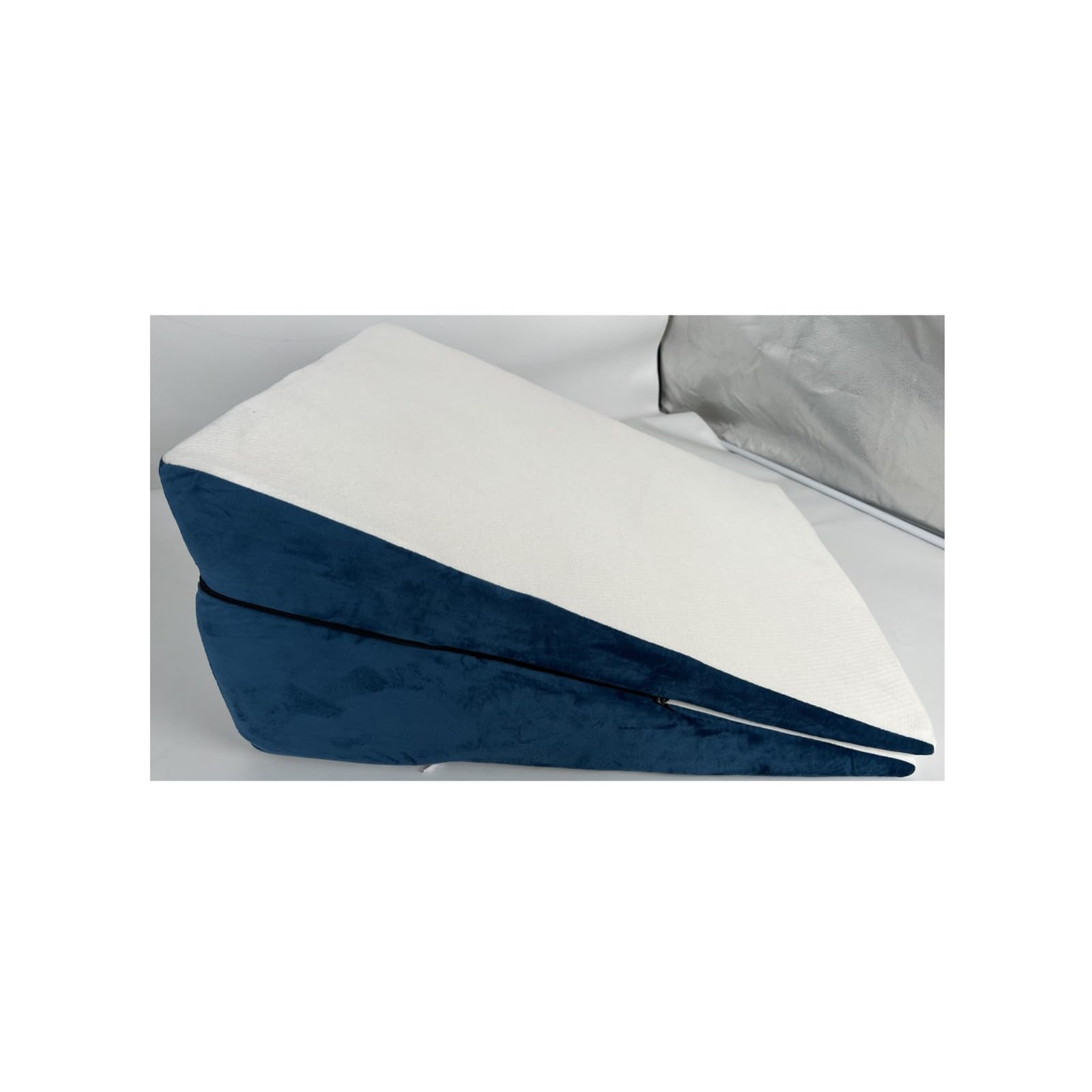 Almohada Cuña Adulto,Almohada Lectura Triángulo para Soporte La Espalda Y Relax,Cojin Sofá Y De Espuma Viscoelástica para Cama con Funda Lavable Extraíble para Alivio del Dolor De Espalda