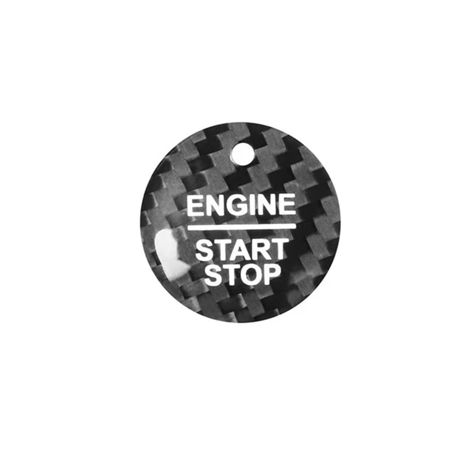 Dash Button Stickers Compatible with for Focus for Fiesta for Puma Start Stop Push Button Engine Ignition Switch Protective Sticker(Black)