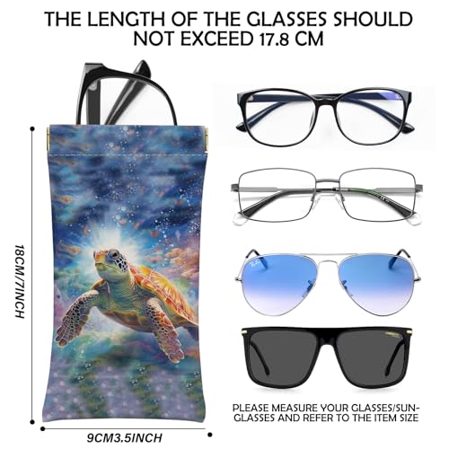 Image of 2 PCS Glasses Eyeglass Sunglasses Case Pouch Soft PU Leather Cute Aesthetic with Cleaning Cloth for Boys Men Man